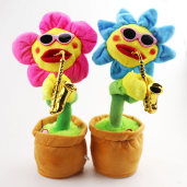 Interactive sunflower toy for Children’s Day – music, dancing, and voice recording Dancing sunflower toy with recording and music playback, perfect for kids and fun-loving adults – Children’s Day trending gift